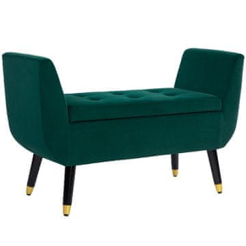 Homestar Klop s shranjevalnim prostorom 107x42x65 cm Zelena