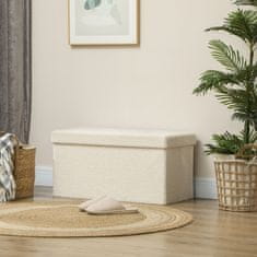 Homestar Shranjevalna klop 76x38x38 cm Bela