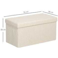 Homestar Shranjevalna klop 76x38x38 cm Bela