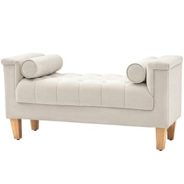 Homestar Klop z oblazinjenim sedežem in naslonjalom za roke 115x44x58 cm bež