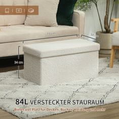 Homestar Shranjevalna klop 76x38x38 cm Bela