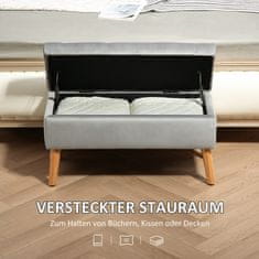 Homestar Shranjevalna klop 102x35x43 cm siva