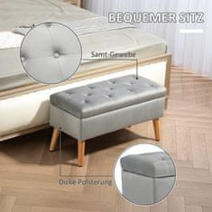 Homestar Shranjevalna klop 102x35x43 cm siva