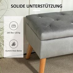 Homestar Shranjevalna klop 102x35x43 cm siva