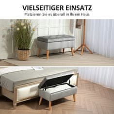 Homestar Shranjevalna klop 102x35x43 cm siva