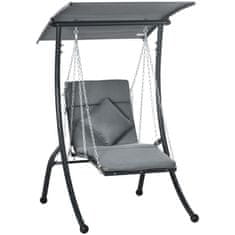 Homestar Vrtna gugalnica 108x145x169 cm temno siva