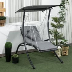 Homestar Vrtna gugalnica 108x145x169 cm temno siva