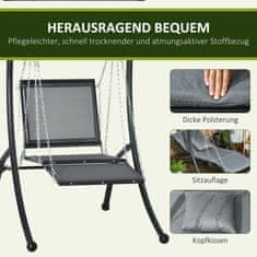 Homestar Vrtna gugalnica 108x145x169 cm temno siva