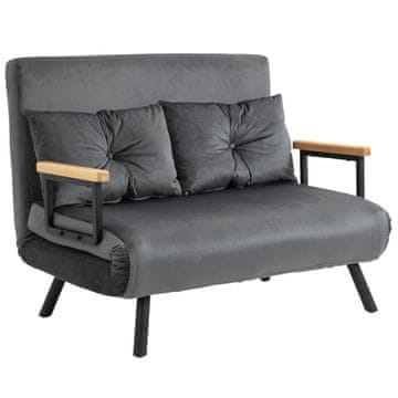 Homestar Sofa postelja 102x73x81 cm temno siva