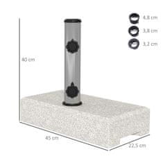 Homestar Podstavek za senčnik 45x22,5x40 cm siva granit