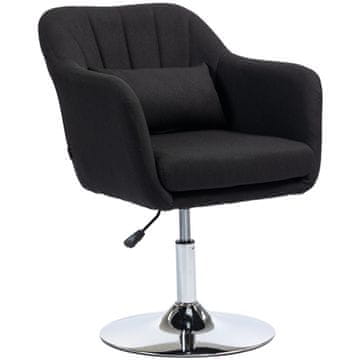 Homestar Naslanjač 60x60x79-91 cm Črn