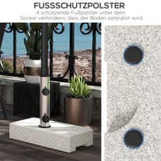 Homestar Podstavek za senčnik 45x22,5x40 cm siva granit