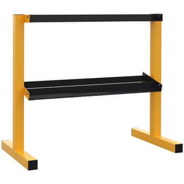 Homestar Dvostopenjski regal za uteži 92,5x50,5x80,5 cm rumeno in črno
