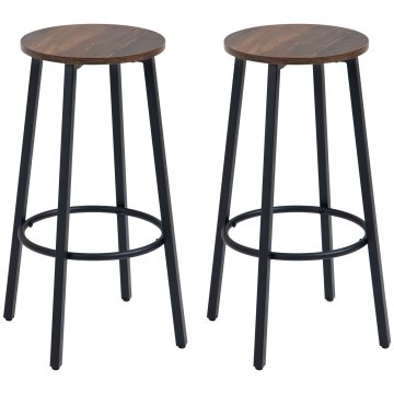 Homestar Set barskih stolov 2 kosa 42x42x65 cm rjave barve