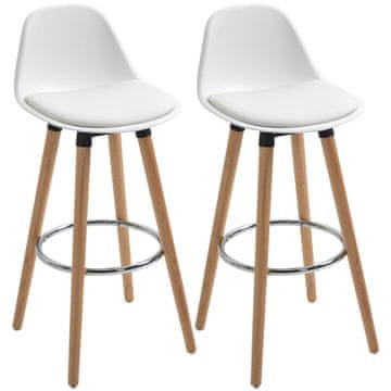 Homestar Set barskih stolov 2 kosa 38,5x42,5x91 cm bela