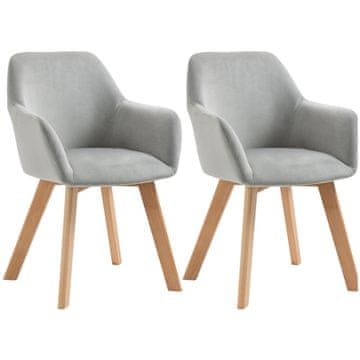 Homestar Jedilni stoli, komplet 2 kosa, 54x57x80 cm, sivi