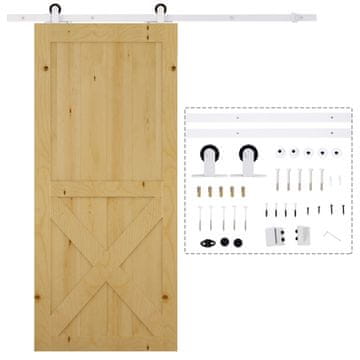 Homestar Komplet drsnih vrat 183x4x0,6 cm, bela