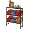 Homestar Stojalo za zaboje pijač 103x33x113,5 cm Črno