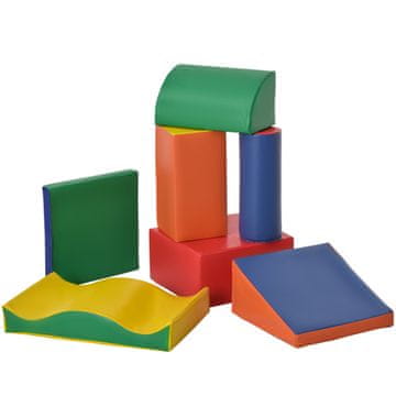 Homestar Set mehkih gradbenih kock 7 kosov 40x40x20 cm večbarvno