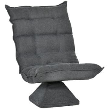Homestar Stol za tla z nastavljivim naslonom 62x70x95 cm siva