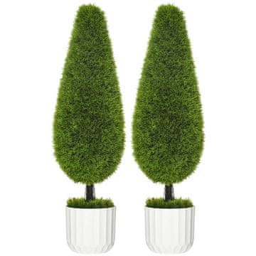 Homestar Umetna rastlina cipresa, komplet 2 kosa, 90 cm, zelena