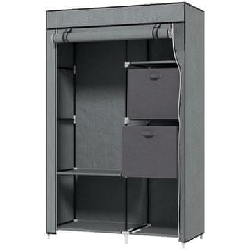 Homestar Tkaninska omara 102x42,5x162,5 cm temno siva