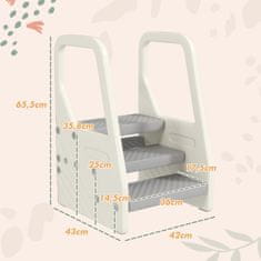Homestar Otroški nastavljiv stopnični stol 43x42x65,5 cm siva