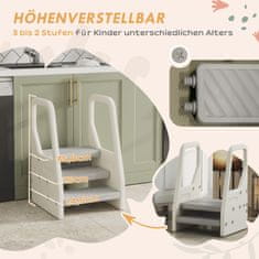 Homestar Otroški nastavljiv stopnični stol 43x42x65,5 cm siva