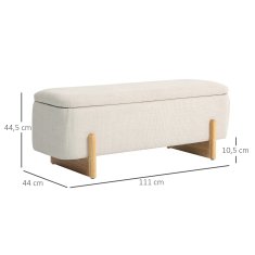 Homestar Shranjevalna klop 111x44x44,5 cm krem