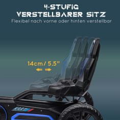 Homestar Pedalni gokart nastavljivo sedež 100x58x58,5 cm modra