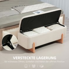 Homestar Shranjevalna klop 111x44x44,5 cm krem