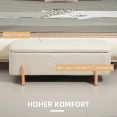 Homestar Shranjevalna klop 111x44x44,5 cm krem