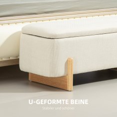 Homestar Shranjevalna klop 111x44x44,5 cm krem