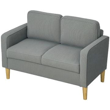 Homestar Dvosedna sedežna garnitura 117x63x79 cm svetlo siva