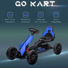 Homestar Pedalni gokart nastavljivo sedež 100x58x58,5 cm modra