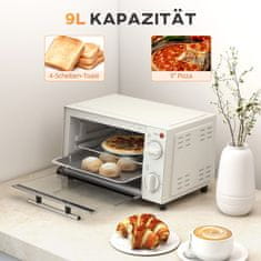 Homestar Mini pečica 9L 35x24,6x20 cm kremno bela