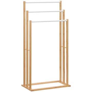 Homestar Stojalo za brisače 3 palice 48x25,8x94 cm naravno samostoječe
