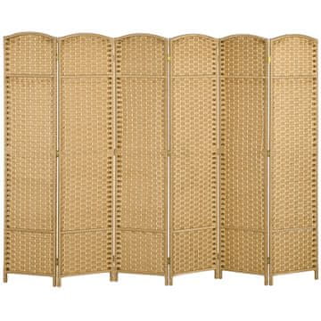 Homestar Prostorilni razdelilec 6 panelov 240x1,6x170 cm naravni