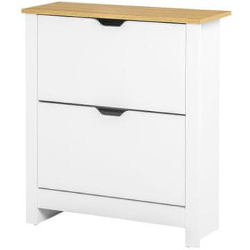 Homestar Omara za čevlje 2 predelka 72x26x80 cm bela