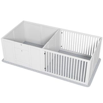 Homestar Kletka za leglo Nastavljiva vrata 166x80x50 cm Bela
