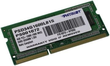 Patriot Patriot/SO-DIMM DDR3L/4GB/1600MHz/CL11/1x4GB