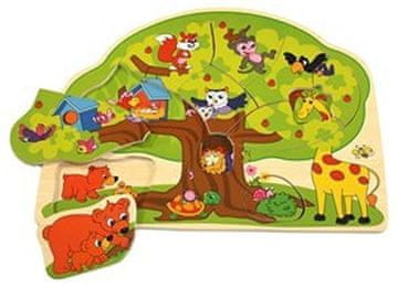 Bino Srečne živali Puzzle 12 kosov