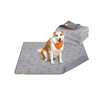 Songmics Set podloge za psa, ponovno uporabna podloga za psa, 61x46 cm, siva