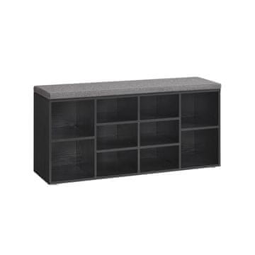 Songmics Čevlji klop 30x104x48 cm črna