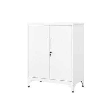 Songmics Predalnik za dokumente 40x80x90 cm, bela, jeklo