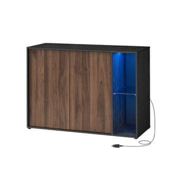 Songmics Komoda 39x100x71 cm rjava črna