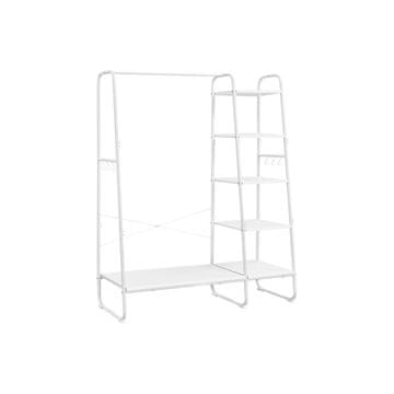 Songmics Obešalnik za oblačila 5 nivojev 45x120x160 cm bel