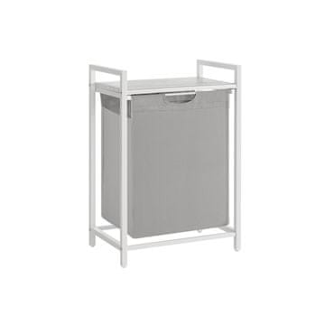 Songmics Košara za perilo 2 snemljivi vreči 50x33x72 cm Siva