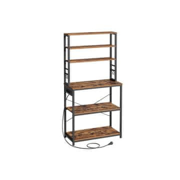 Songmics Kuhinjska polica 40x80x167 cm rjava