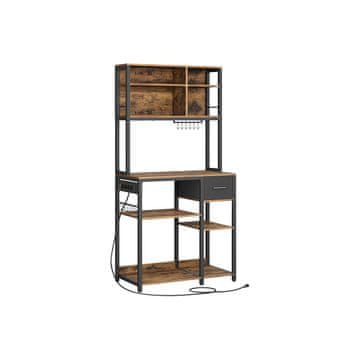 Songmics Kuhinjska polica 40x80x180.4 cm rjava